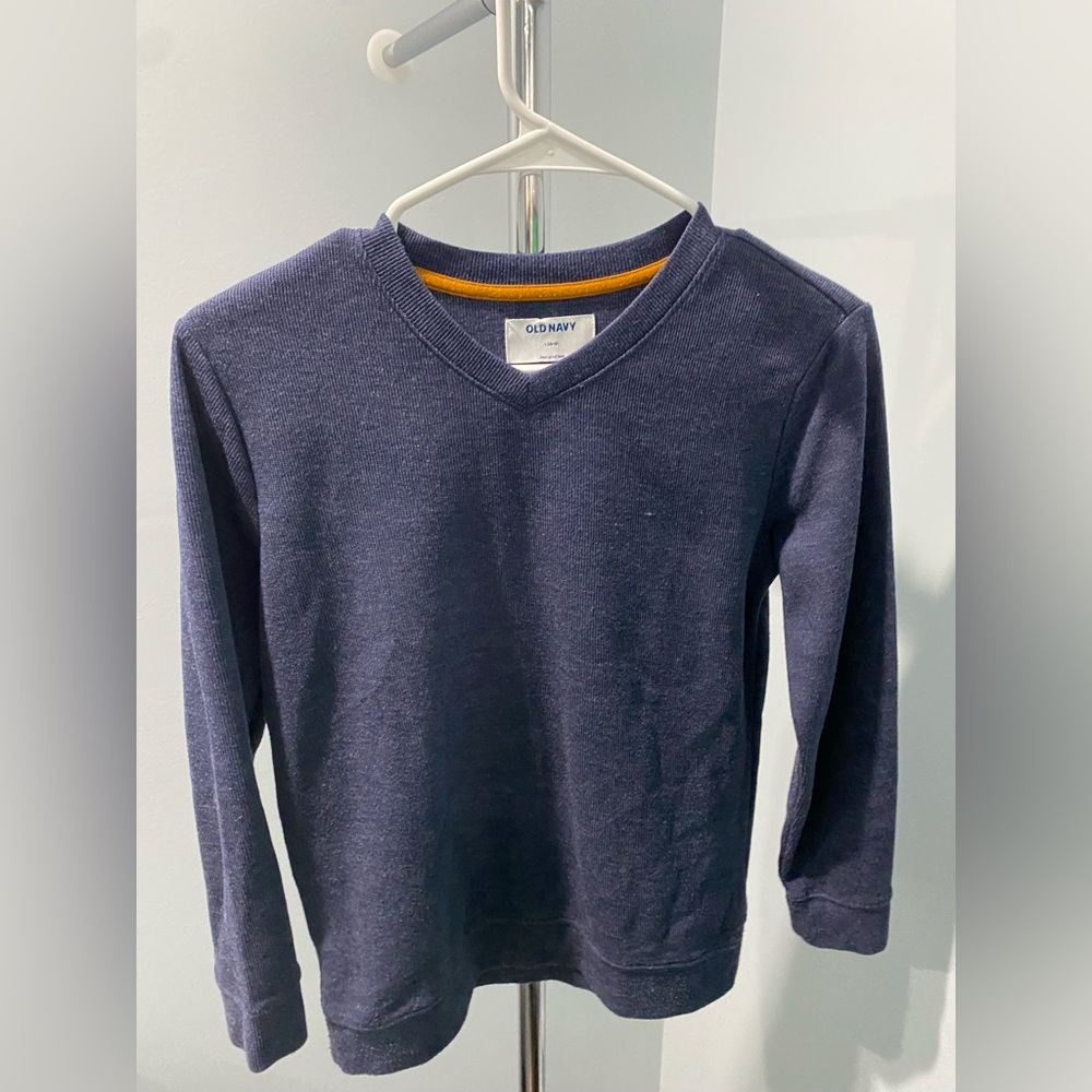 Old Navy Navy V-Neck Sweater Boys Youth Size L (10/12)